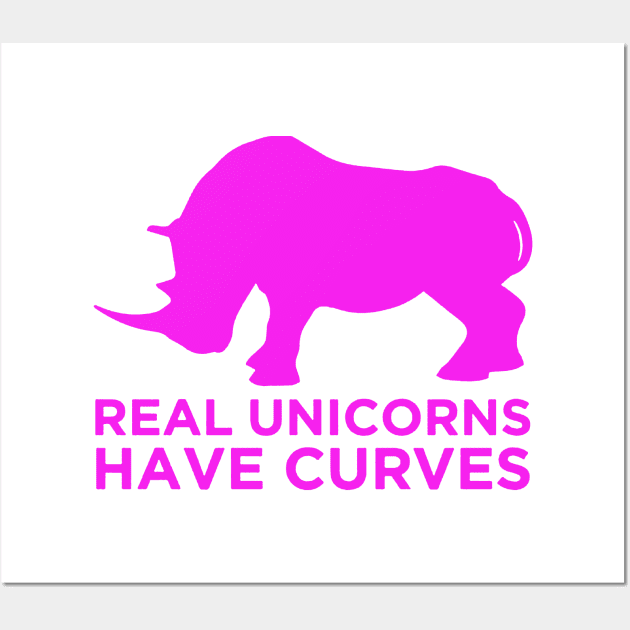 real unicorns have curves Wall Art by hanespace